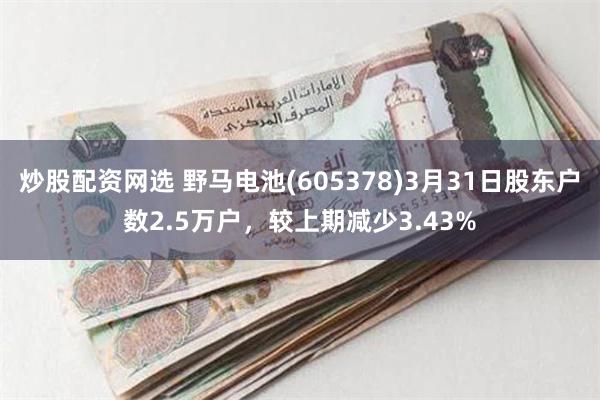炒股配资网选 野马电池(605378)3月31日股东户数2.5万户，较上期减少3.43%